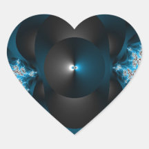 Thunder and Lightening Galaxies Heart Stickers