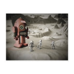 Thunder Robot and Toy Spacemen Retro Styled Postca Post Cards