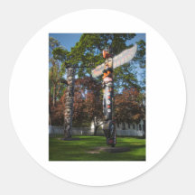 Thunderbird Park Round Stickers