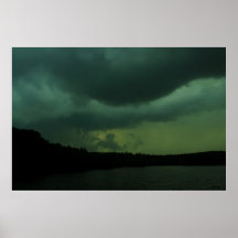 Thunderstorm over Lake Posters