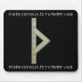 Thurisaz Rune gold Mouse Pad