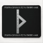 Thurisaz Rune grey Mousepads