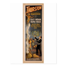 Thurston's, 'Eastern Indian Rope Trick' Retro Thea Post Cards