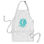 Thyroid Cancer Abstract Fight Like a Girl aprons