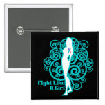 Thyroid Cancer Abstract Fight Like a Girl buttons