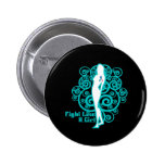 Thyroid Cancer Abstract Fight Like a Girl buttons