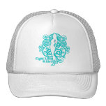 Thyroid Cancer Abstract Fight Like a Girl hats