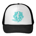 Thyroid Cancer Abstract Fight Like a Girl hats
