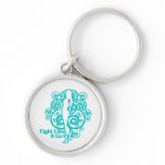 Thyroid Cancer Abstract Fight Like a Girl keychains