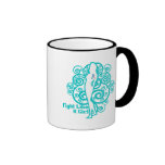 Thyroid Cancer Abstract Fight Like a Girl mugs