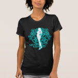 Thyroid Cancer Abstract Fight Like a Girl t-shirts