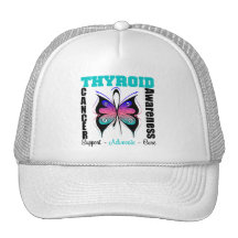 Thyroid Cancer  Awareness Butterfly Mesh Hats