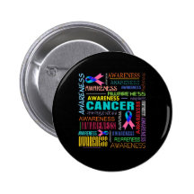 Thyroid Cancer Awareness Collage Buttons