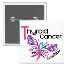 Thyroid Cancer BUTTERFLY 3.1 Pinback Buttons