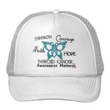 Thyroid Cancer Celtic Butterfly 3 Trucker Hat