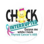 Thyroid Cancer Chick Interrupted 2 stickers