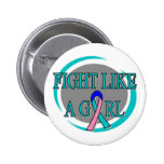 Thyroid Cancer Fight Like A Girl Circular buttons