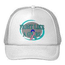 Thyroid Cancer Fight Like A Girl Circular Hat