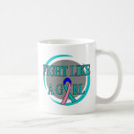 Thyroid Cancer Fight Like A Girl Circular mugs