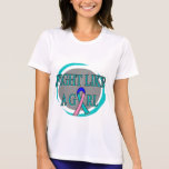 Thyroid Cancer Fight Like A Girl Circular t-shirts