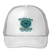 Thyroid Cancer Heart I Fight Like A Girl Mesh Hats