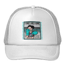 Thyroid Cancer I Fight Like A Girl Battle Trucker Hats