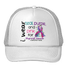 Thyroid Cancer I Wear Ribbon For Awareness 43 Trucker Hat