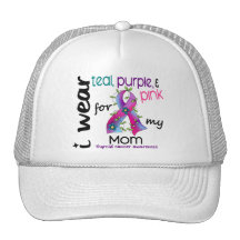 Thyroid Cancer I Wear Ribbon For My Mum 43 Mesh Hat