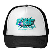 Thyroid Cancer POW Style Fight Like A Girl Mesh Hats