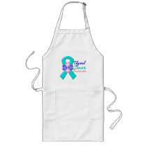 Thyroid Cancer Survivor Flower Ribbon Apron