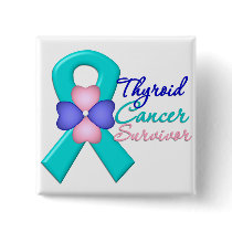 Thyroid Cancer Survivor Flower Ribbon