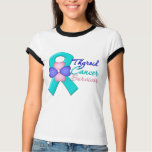 Thyroid Cancer Survivor Flower Ribbon t-shirts
