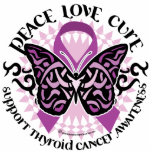 Thyroid Cancer Tribal Butterfly photo sculptures