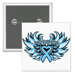 Thyroid Disease Awareness Heart Wings.png Pinback Button