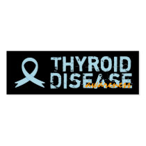Thyroid Disease awareness ribbon bookmark 名刺テンプレート