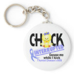 Thyroid Disease Chick Interrupted 2 keychains