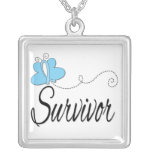 Thyroid Disease Survivor Butterfly Ribbon Custom Jewelry