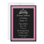 Tiara Black Pink Invitation