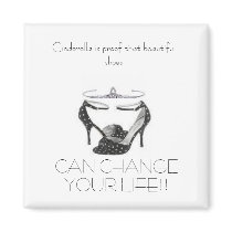 tiara, polkadot, Cinderella is proof that beaut... Fridge Magnets