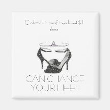 tiara, polkadot, Cinderella is proof that beaut... Fridge Magnets