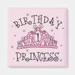 Tiara Princess 1st Birthday Fridge Magnet