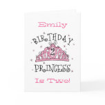 Tiara Princess 2nd Birthday Card - Customised