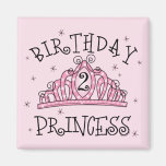 Tiara Princess 2nd Birthday Fridge Magnet