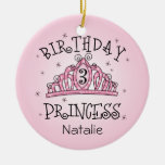 Tiara Princess 3rd Birthday Keepsake Ornament