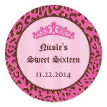 Tiara Sweet Sixteen Birthday Favour Sticker