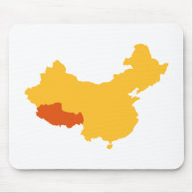 Tibet China map Mousepad