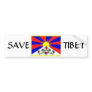 tibetan flag, SAVE, TIBET Bumper Stickers