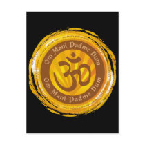 Tibetan Mantra with Aum Symbol