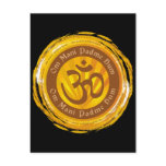 Tibetan Mantra with Aum Symbol postcards