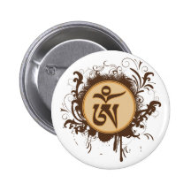 Tibetan Om Pinback Buttons